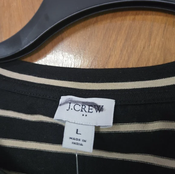 J. Crew Factory Button Shoulder Tie Waist Mixy Dress Size Large nwt - Picture 6 of 7